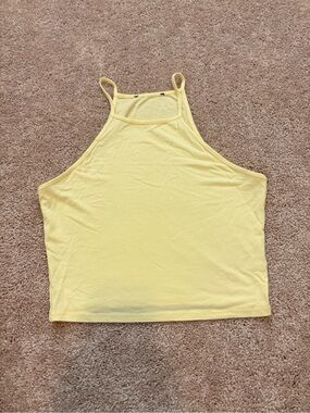 Yellow High-Neck Cami Tank Top